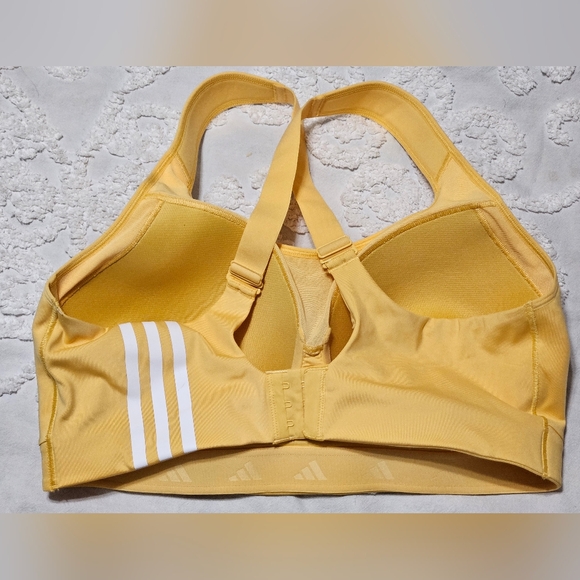 Adidas TLRD Impact Training High-Support Pastel Yellow Bra Sz 2X (DD-F) Recycled - Picture 3 of 12